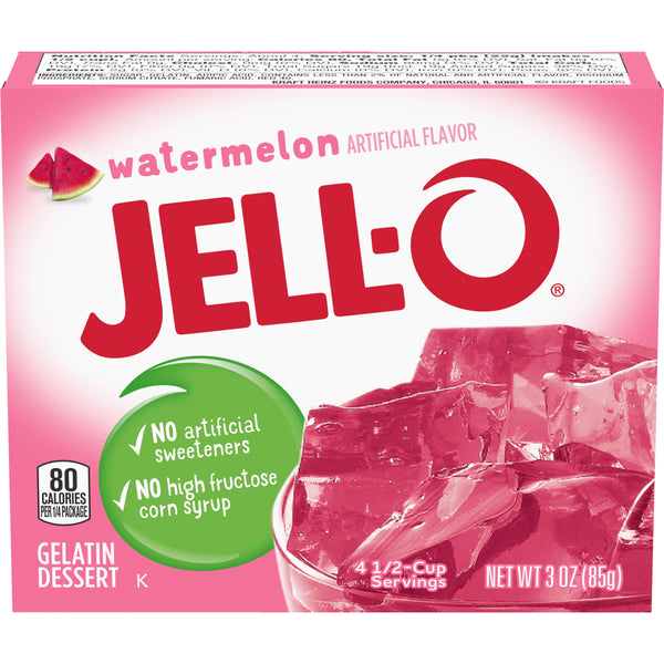 Jell-O Watermelon Gelatin Dessert Mix, 3 OZ