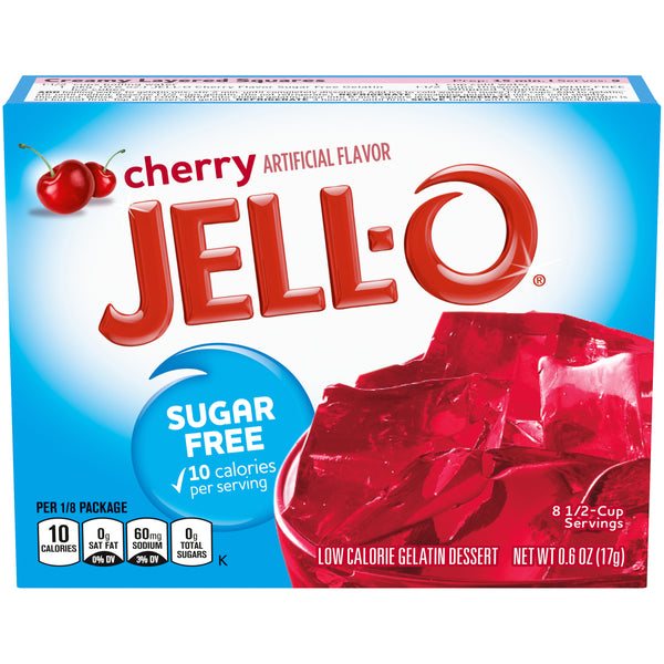 Sugar-Free & Fat-Free Cherry Jell-O, 0.6 Oz