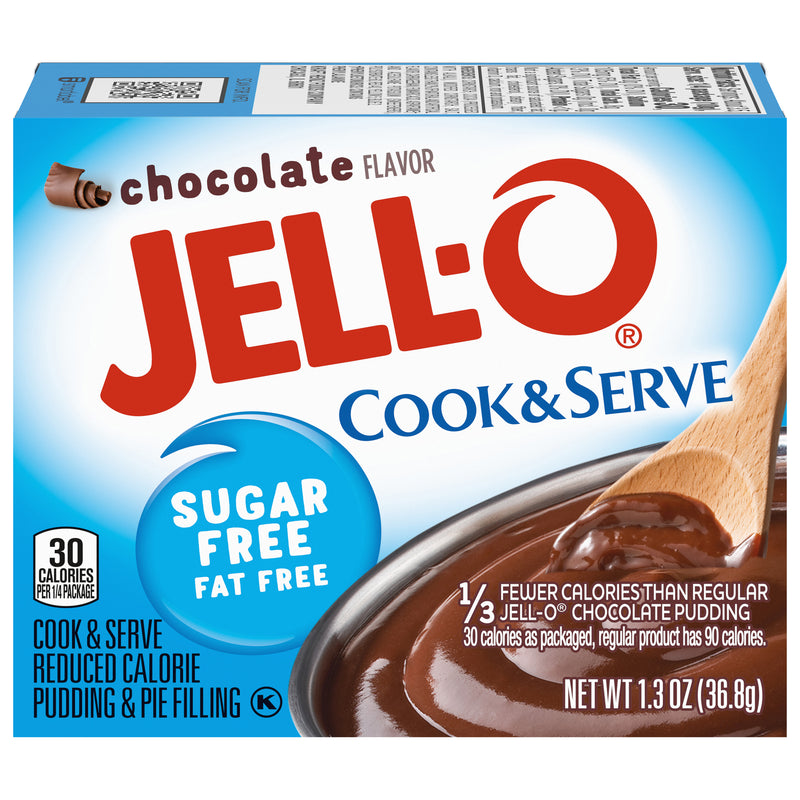 Jell-O Cook & Serve Sugar Free Pudding and Pie Filling, Chocolate, 1.3 OZ