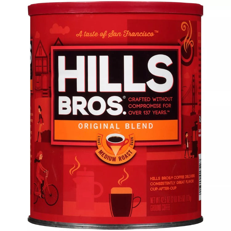 Hills Bros. Ground Coffee Caffeinated & Decaffeinated Coffee Blends, 11.3oz- 32.5oz