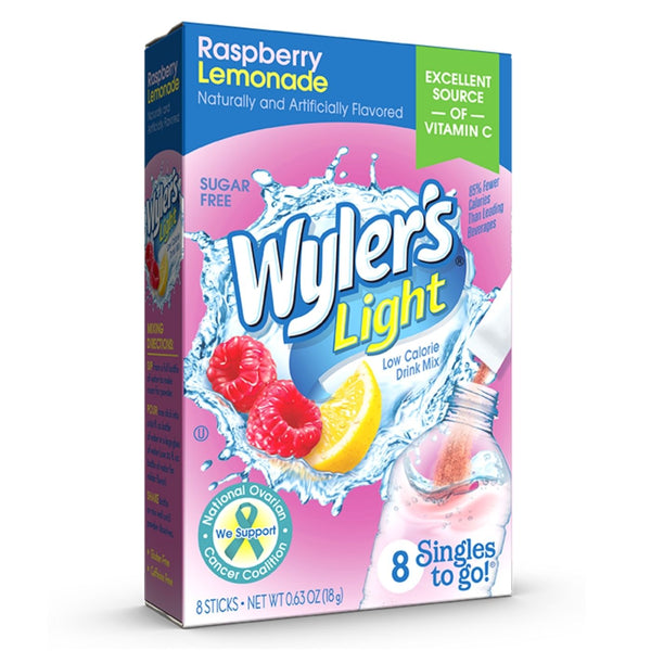 Wyler's Light Raspberry Lemonade Singles To Go Drink Mix, 8 CT - Trustables