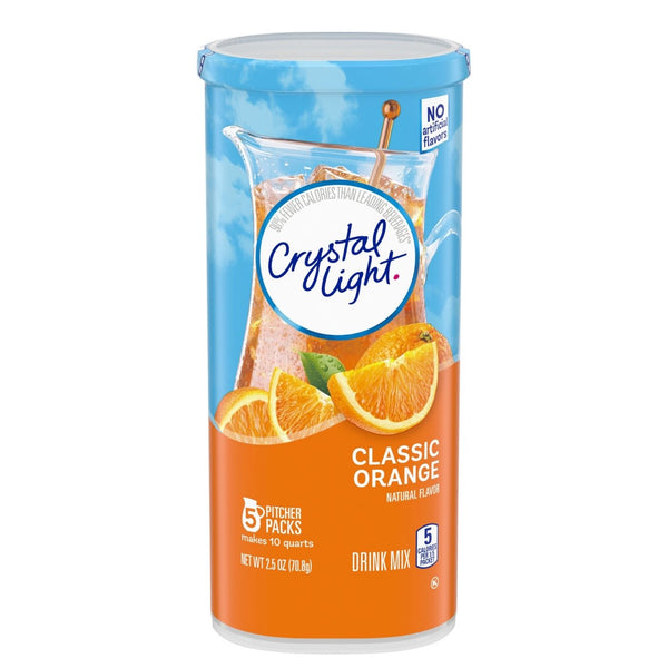 Crystal Light Pitcher Packets, Classic Orange, 2.5 OZ - Trustables