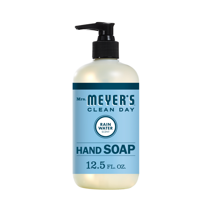 Mrs. Meyer's Clean Day Liquid Hand Soap Bottle, RainWater Scent, 12.5 fl oz - Trustables