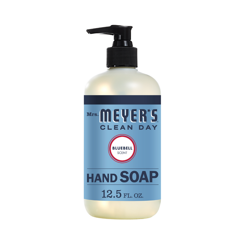 Mrs. Meyer's Clean Day Liquid Hand Soap Bottle, Bluebell Scent, 12.5 fl oz, 3 ct - Trustables
