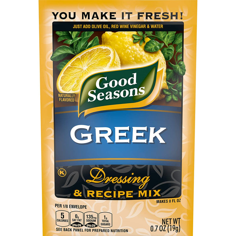 Good Seasons Greek Dressing and Recipe Mix, 0.7 OZ - Trustables