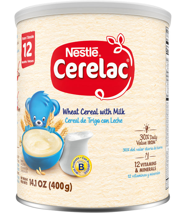 Nestle Nestum Cerelac Infant Cereal, Wheat with Milk, 14.1 oz