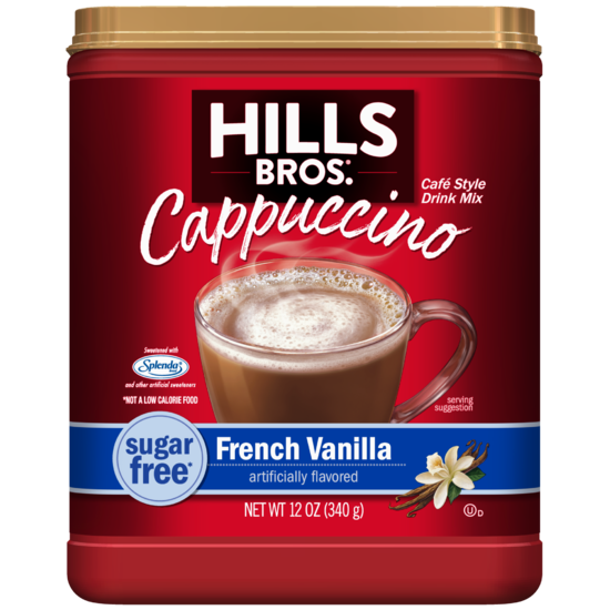 Hills Bros Sugar Free French Vanilla Cappuccino, french vanilla cappuccino, 12oz Hills Bros Sugar Free French Vanilla Cappuccino