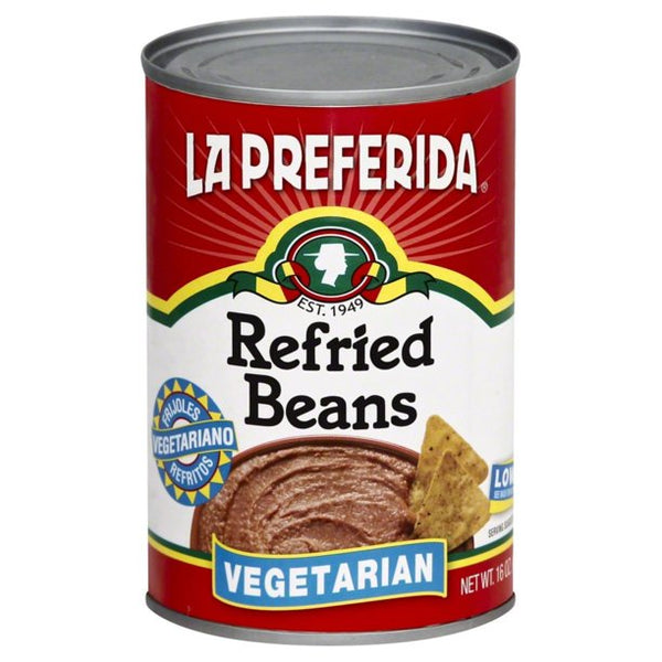 La Preferida Refried Beans, Low Fat, Vegetarian , 16 OZ - Trustables