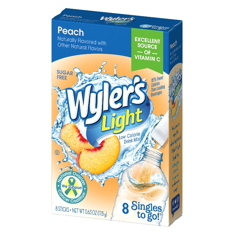Wyler's Light Peach Singles To Go Drink Mix 8 CT