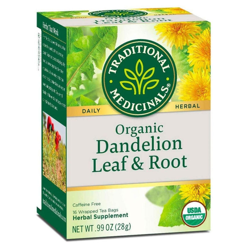Traditional Medicinals Organic Dandelion Leaf & Root Herbal Leaf Tea, 16 Tea Bags - Trustables