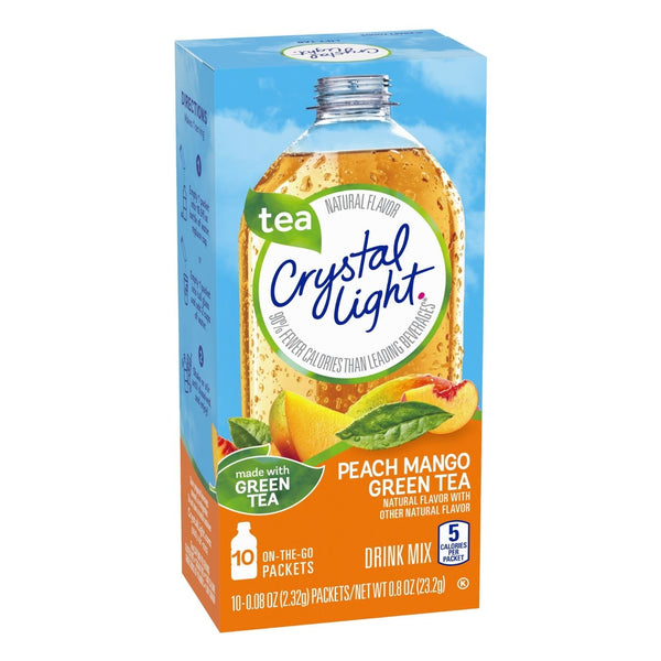 Crystal Light On The Go Peach Mango Green Tea, 10 CT - Trustables