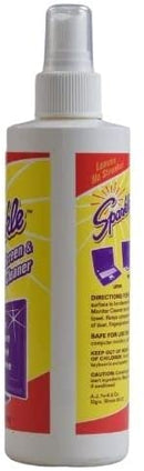 Sparkle Flat Screen & Monitor Cleaner Spray, Ammonia-Free, Alcohol-Free, Anti-Static & Non-Abrasive, Leaves No Streaks, 8 FL OZ Spray Bottle (Pack of 1) - Trustables