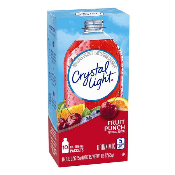 Crystal Light On-the-Go Fruit Punch Drink Mix, 10 CT - Trustables