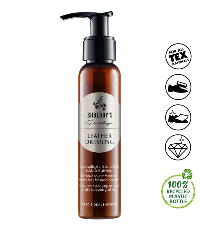 Shoeboy’s Heritage Leather Dressing - Intensive Nourishment & Natural Look for Smooth Leather Shoes - 90 ML Lotion with Lotion Dispenser - Trustables