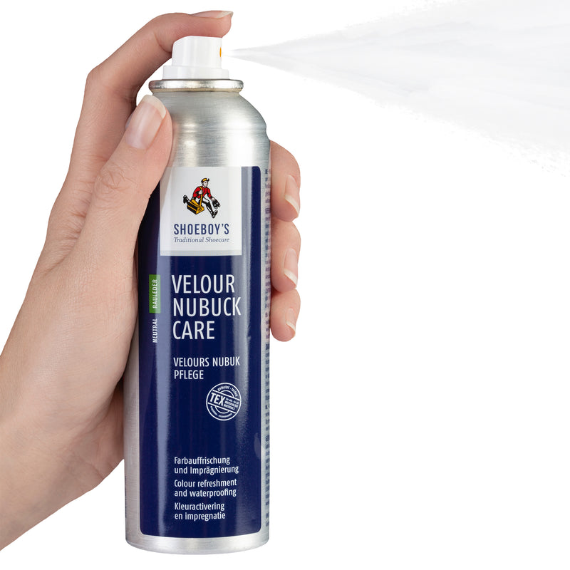 Shoeboy's Velour Nubuck Care Waterproofing Spray, Black - For Shine, Nourishment & Waterproofing - 200 ML - Trustables