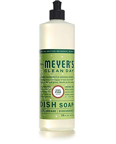 Mrs. Meyer's Holiday Dish Soap Variety Pack, 1 Peppermint, 1 Orange Clove, 1 Iowa Pine, 3 CT - Trustables