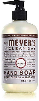 Mrs. Meyer's Hand Soap Variety Pack of 12.5 OZ Lemon Verbena Basil Lavender, 3 CT - Trustables