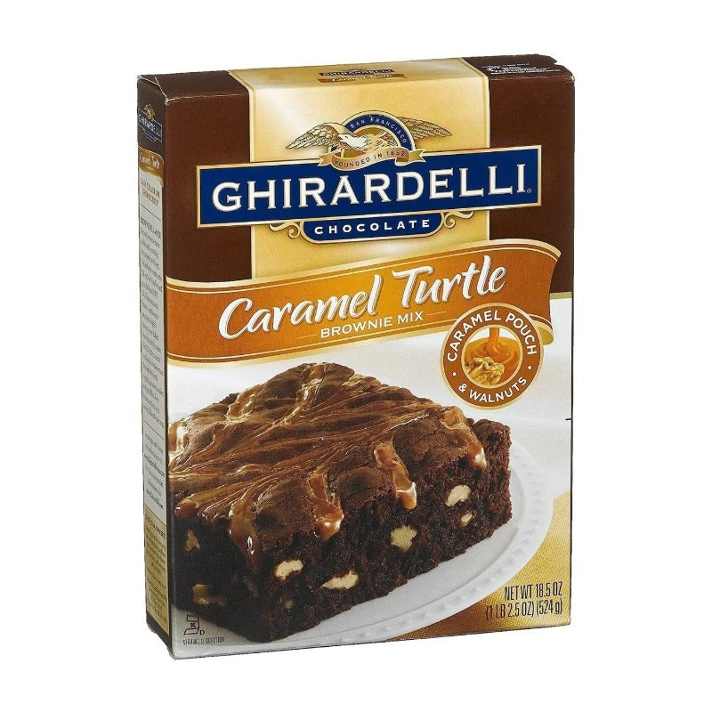 caramel turtle brownies, Ghirardelli Caramel Turtle Brownie Mix 18.5 OZ, caramel turtle brownie mix