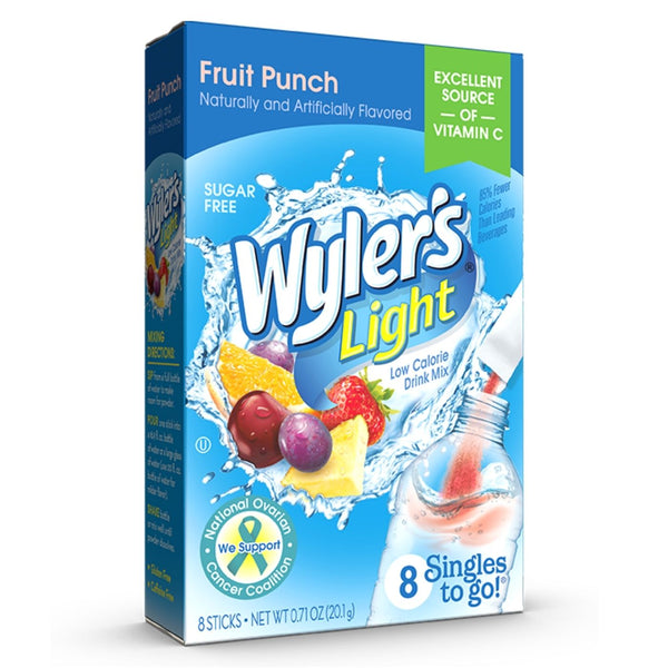 Wyler's Light Fruit Punch Singles To Go Drink Mix, 8 CT - Trustables