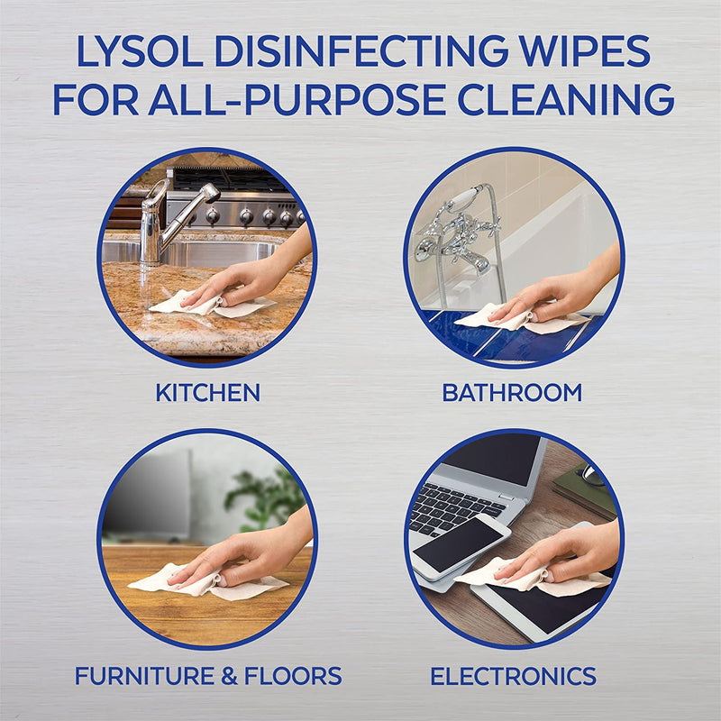 Lysol Disinfecting Wipes To-Go - Lemon & Lime Blossom Flatpack 15 ct. (Pack of 16)