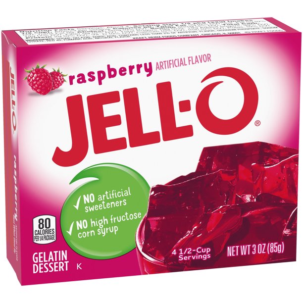 Jell-O Instant Gelatin Mix, Raspberry, 3 OZ - Trustables