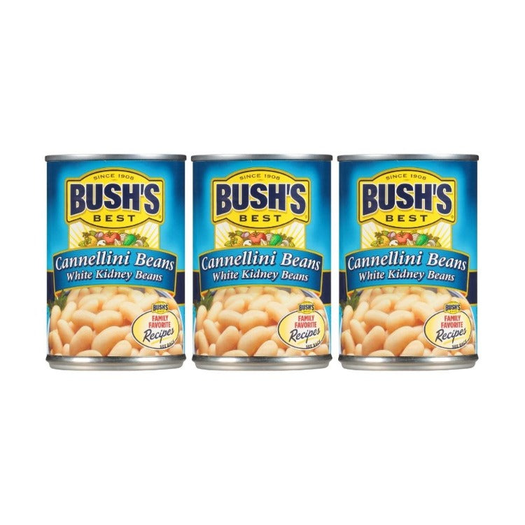 BUSH'S BEST Cannellini Beans 3 count, bush's best white kidney bean 3 count