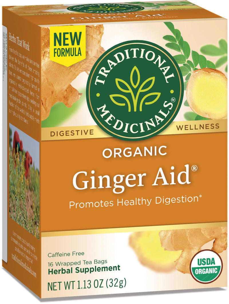 Traditional Medicinals Organic Ginger Aid Digestive Tea, 16 Tea Bags - Trustables