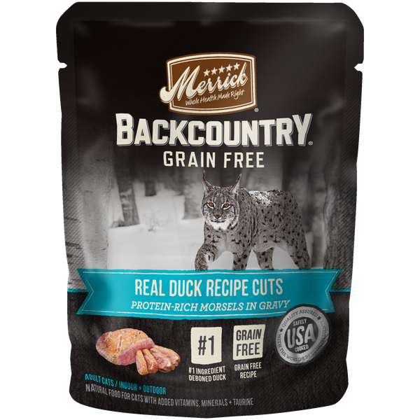 Merrick Backcountry Grain Free Real Meat Wet Cat Food Duck, 3 OZ - Trustables