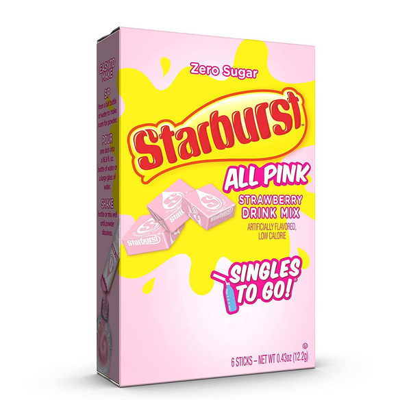 Starburst Strawberry Singles To Go Drink Mix, 0.43 OZ, 6 CT - Trustables