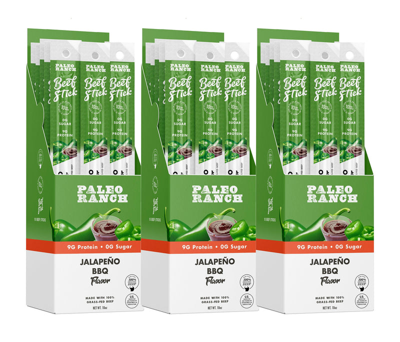 Jalapeno BBQ, PALEO RANCH Beef Protein Sticks - Trustables