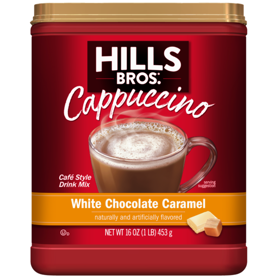 Hills Bros White Chocolate Caramel Cappuccino, 160z Hills Bros White Chocolate Caramel Cappuccino