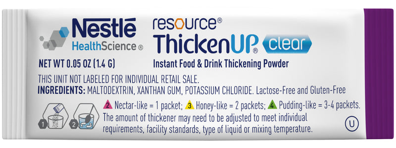 ReSource ThickenUp Instant Food and Drink Thickening Powder, Clear, 0.05 oz Packets, 24 CT - Trustables