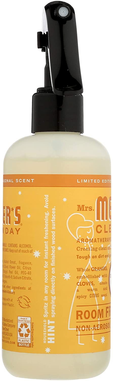 Mrs. Meyer's  Room Freshener, Orange Clove, 8 OZ - Trustables