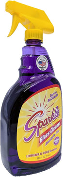 Sparkle Glass Cleaner Spray, Ammonia-Free Original Formula Glass Cleaner, Leaves No Streaks, 33.8 FL OZ Spray Bottle (Pack of 1) - Trustables