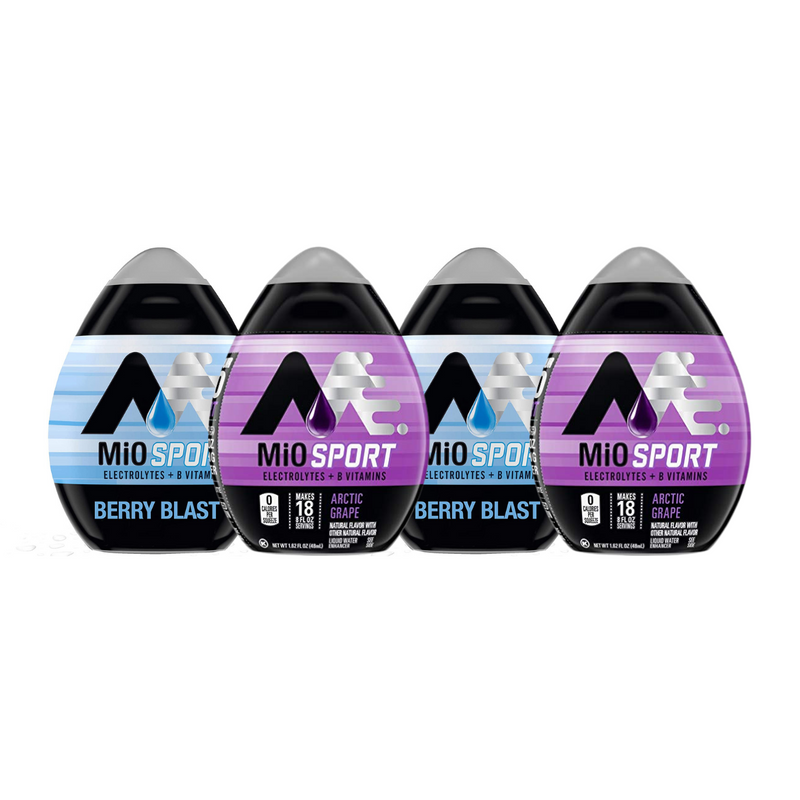 Mio Fit Liquid Water Enhancer Variety Pack, 2 Berry Blast, 2 Arctic Grape, Pack of 4, 4 CT - Trustables