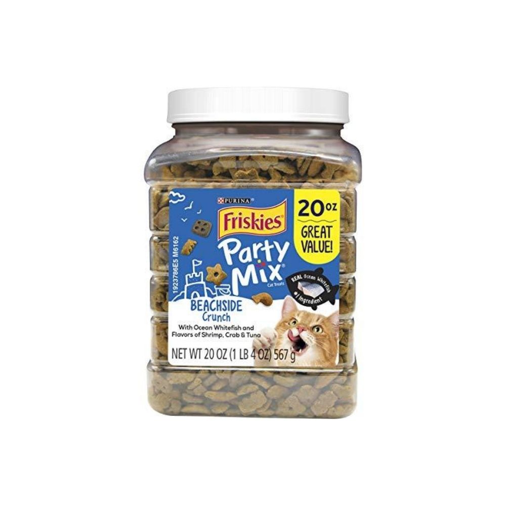 Order Friskies Party Mix Beachside Crunch Adult Cat Treats, 20 OZ