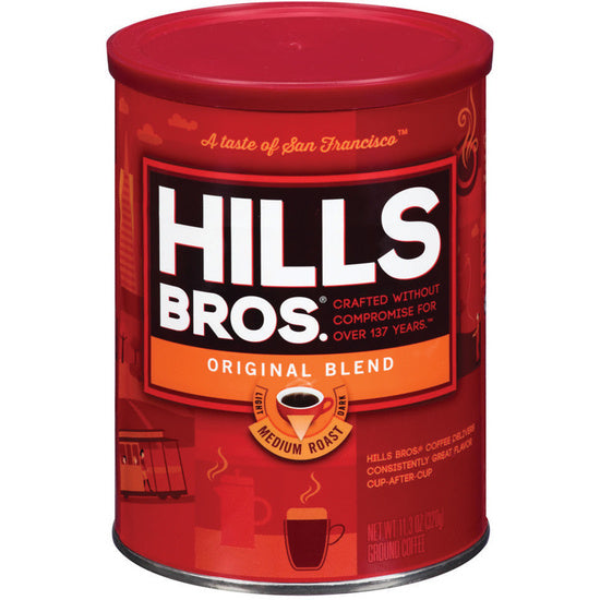 Hills Bros. Ground Coffee Caffeinated & Decaffeinated Coffee Blends, 11.3oz- 32.5oz