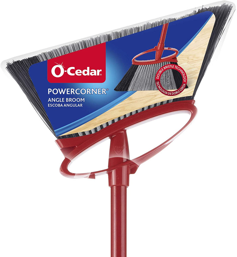 O-Cedar Power Corner Small Angler Broom with 3 Piece Handle, 1 CT - Trustables