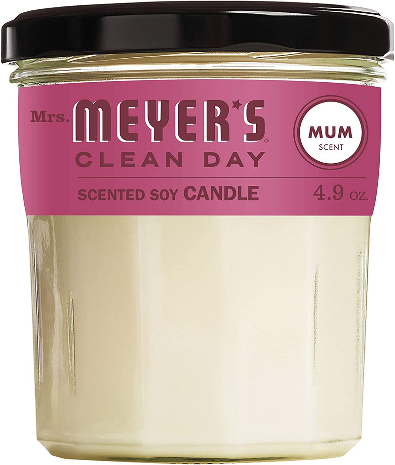 Mrs Meyers Mum Candle, Mrs. Meyer's Soy Candle Mum 4.9 OZ - Trustables