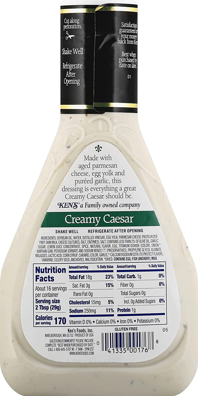 Ken's Steak House Creamy Caesar Dressing, 16 Ounce Ken's Steak House Creamy Caesar Dressing, 16 Ounce