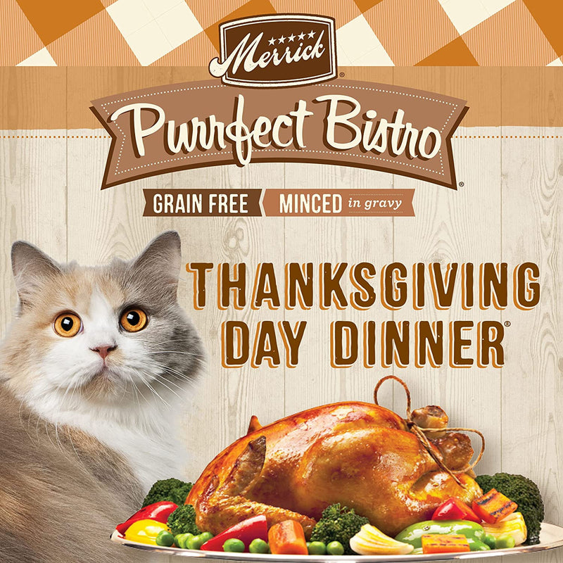 Merrick Purrfect Bistro Grain Free Wet Cat Food Thanksgiving Day Dinner, 5.5 OZ - Trustables