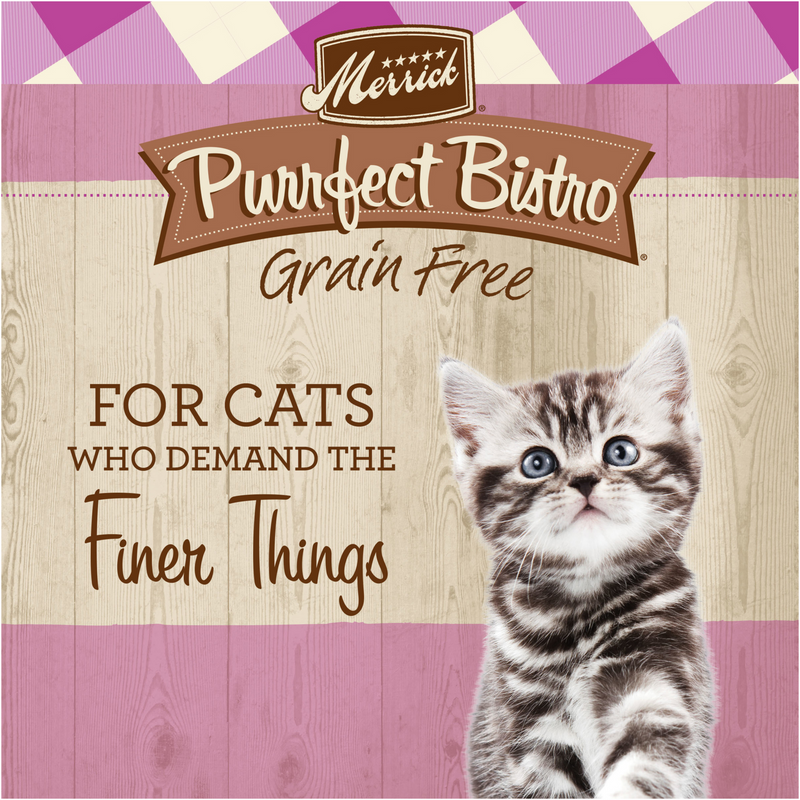 Merrick Purrfect Bistro Grain Free Healthy Kitten Recipe Dry Cat Food, 7 LB - Trustables