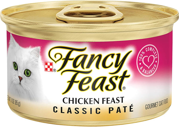 Purina Fancy Feast Classic Pate Chicken Feast Wet Cat Food, 3 OZ - Trustables