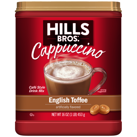 Hills Bros English Toffee Cappuccino, English Toffee Cappuccino, 16oz Hills Bros English Toffee Cappuccino