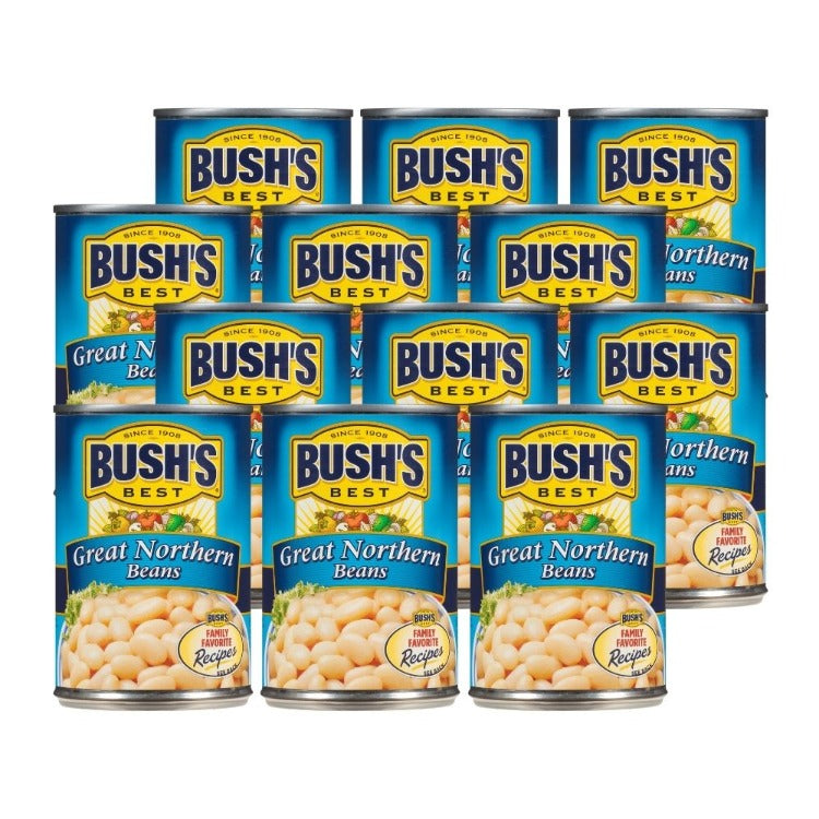 BUSH'S BEST Canned Great Northern Beans 12-count