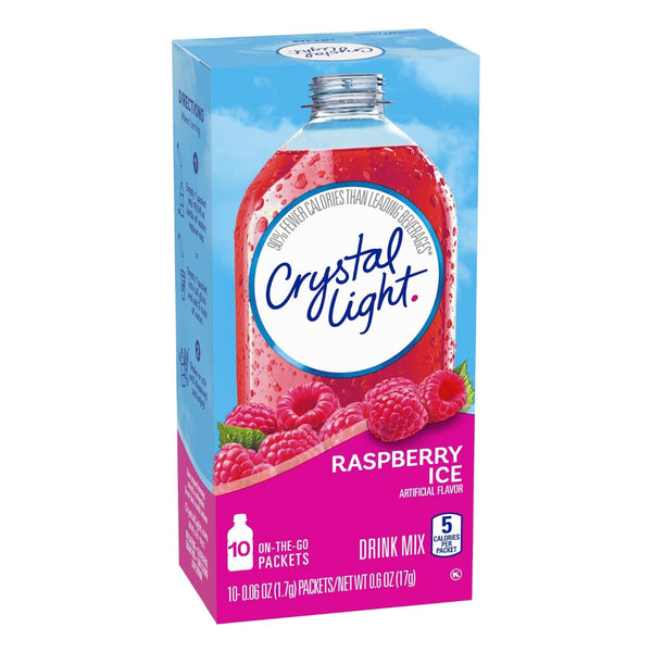 Crystal Light Powdered Drink Mix, Raspberry Ice, 10 CT - Trustables