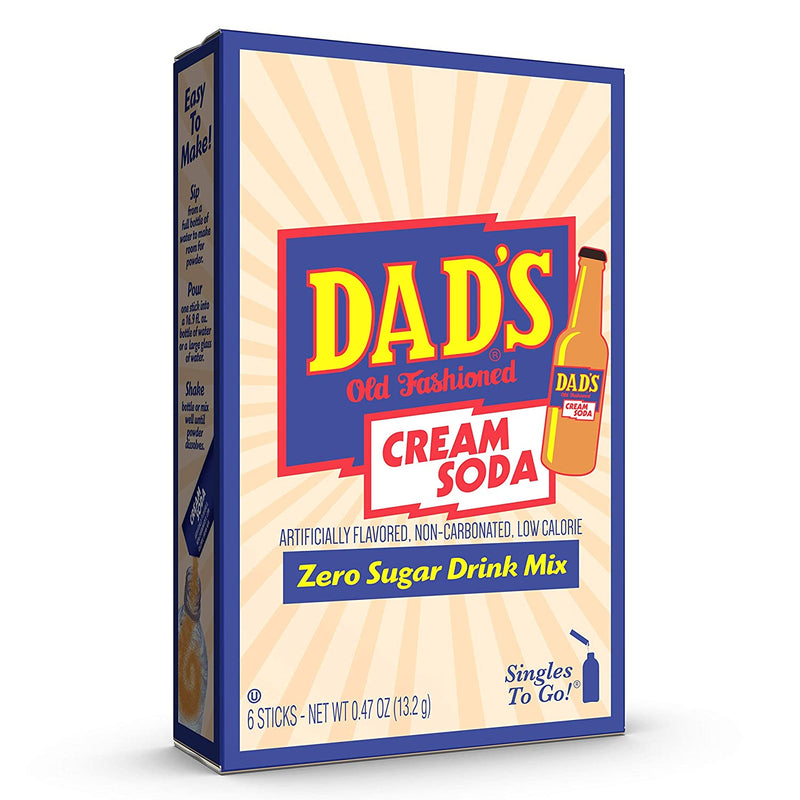 Dad's Old Fashion Cream Soda Singles To Go Drink Mix, 0.47 OZ, 6 CT - Trustables