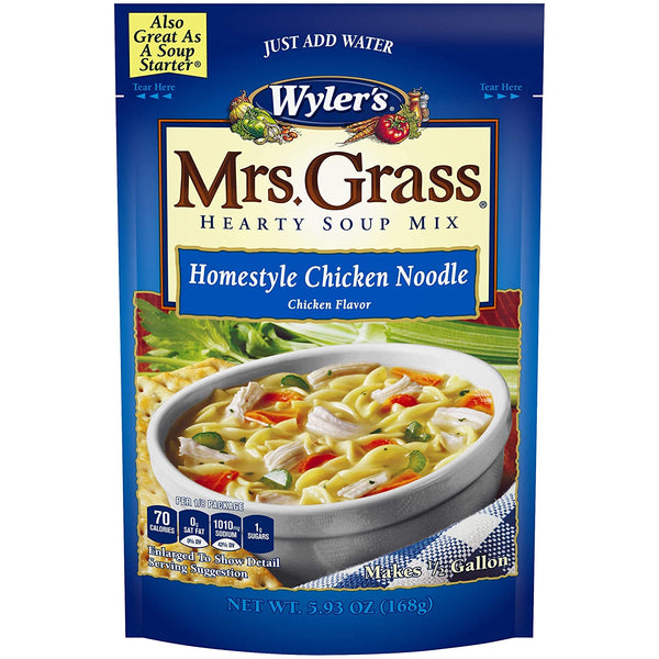Wyler's Mrs. Grass Homestyle Chicken Noodle Soup Mix, Mrs. Grass Chicken Noodle Soup