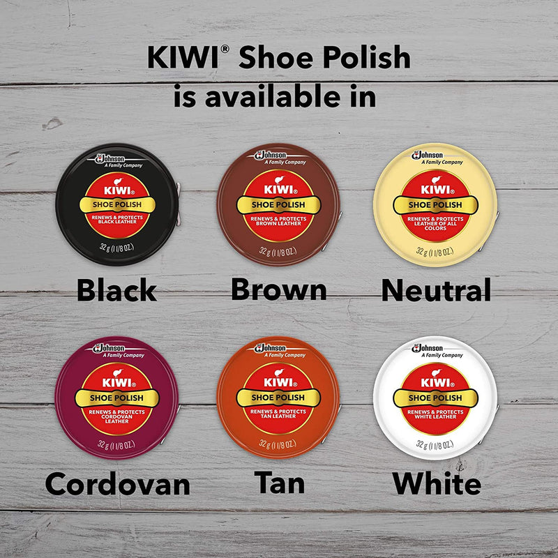 Kiwi Premium Wax Paste Leather Shoe Polish Large 2.5 oz / Small 1.125