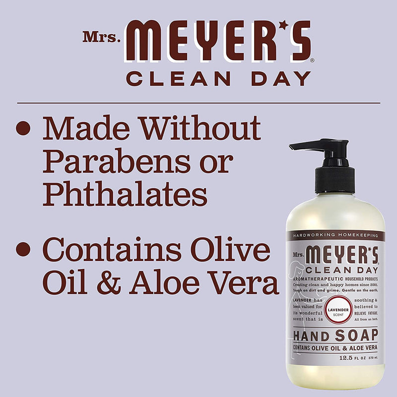 Mrs. Meyer's Liquid Hand Soap Lavender & Lemon Verbena 12.5 oz Each, 2 Count - Trustables